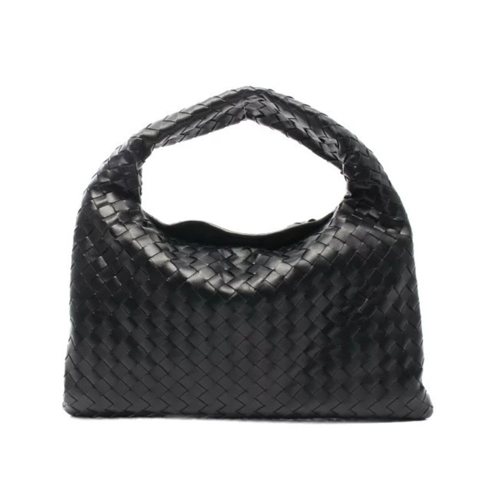 Bottega Veneta HOP Intrecciato Handbag Leather Black